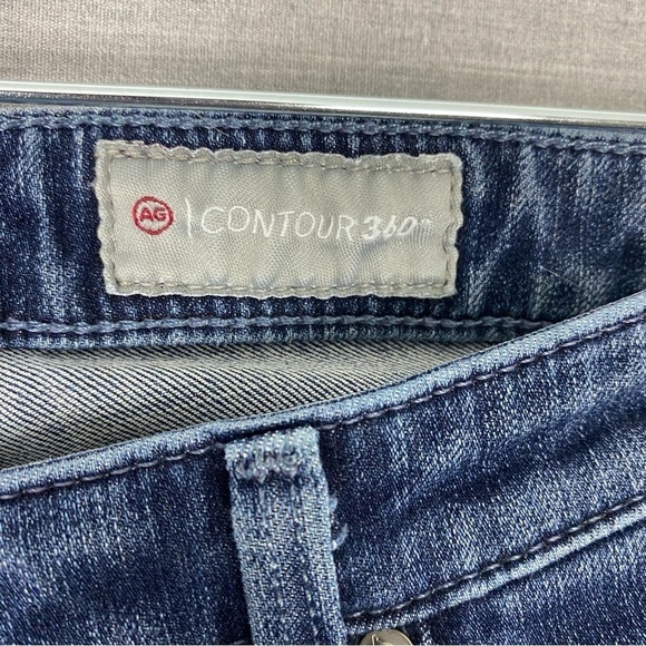 AG Prima Cigarette Jeans 28R Contour 360 Mid Rise Medium Wash Blue - Picture 6 of 9